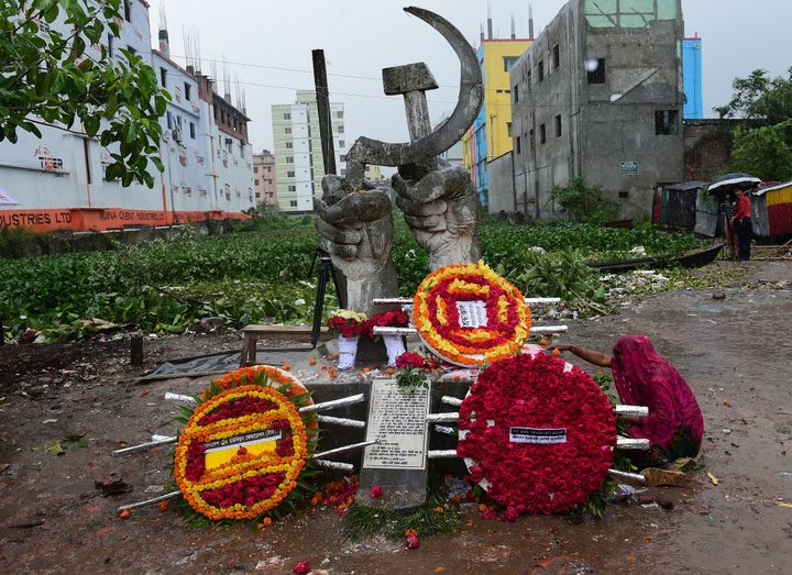 Commémoration au Rana Plaza, avril 2018
 (STR / AFP)