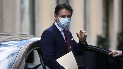 Le Premier ministre démissionnaire&nbsp;Giuseppe Conte à Rome (Italie), le 27&nbsp;janvier 2021.
 (RICCARDO ANTIMIANI / EPA / MAXPPP)