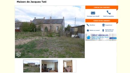 &nbsp; (La maison de Jacques Tati en vente sur Le bon coin © Capture écran Le bon coin)