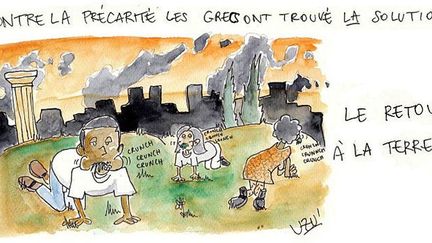 qui a duré jusqu’aux années 80, les Grecs retournent aux champs.

Le secteur agricole a créé 32 000 emplois entre 2008 et 2010. Si les nouveaux ruraux se recrutent surtout parmi les 45-65 ans, les jeunes particulièrement touchés par le chômage se reconvertissent aussi. (uzu&#039;, onceuponthetribe.over-blog.com)