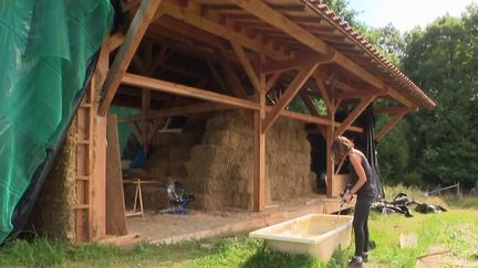 Innovation : en Dordogne, un couple construit entièrement sa maison en bois en en paille