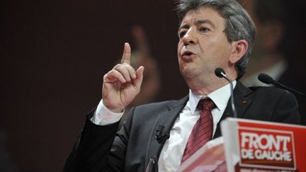 Jean-Luc Mélenchon tient meeting à Limoges, le 4 avril 2012. (AFP - Thierry Zoccolan)