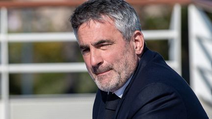 Frank Giletti, 49 ans, élu député dimanche soir, est un haut-fonctionnaire, militant du Front national de la première heure devenu patron du Rassemblement national dans le Var et proche du maire de Fréjus David Rachline.  (LAURENT COUST / MAXPPP)