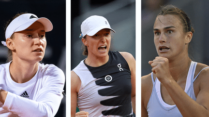 Elena Rybakina, Iga Swiatek et Aryna Sabalenka seront présentes lors de l'édition 2023 de Roland-Garros. (AFP)