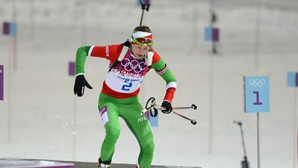 La Bélarusse Darya Domracheva, reine du biathlon à Sotchi