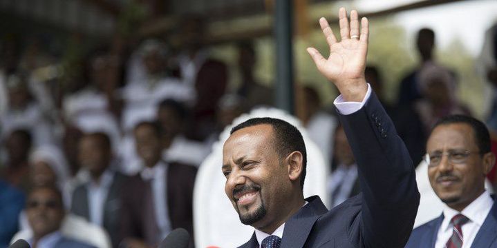 Le Premier ministre éthiopien, Abiy Ahmed, lors d'un meeting à Addis Abeba le 23 juin 2018.   (AFP - MINASSE WONDIMU HAILU / ANADOLU AGENCY)