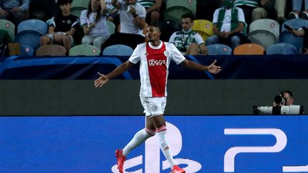 Sébastien Haller a inscrit un quadruplé sur la pelouse du Sporting Portugal pour sa première rencontre en Ligue des champions, le 15 septembre 2021. (PEDRO FIUZA / NURPHOTO / AFP)