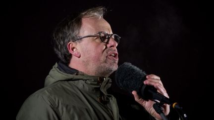 Christophe Deloire, secrétaire général de RSF, à Bratislava, en Slovaquie, le 2 mars 2018. (VLADIMIR SIMICEK / AFP)