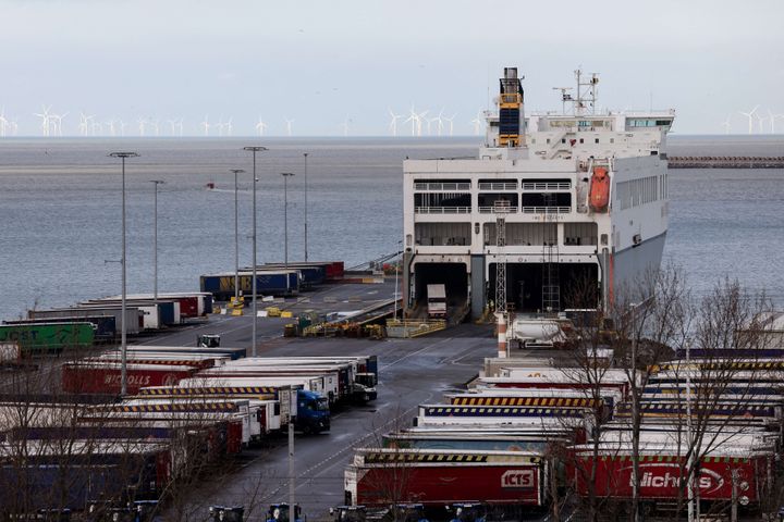 Le port de&nbsp;Zeebruges, d’où est parti le camion frigorifique le 22 octobre 2019 (KENZO TRIBOUILLARD / AFP)