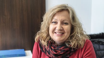 L'eurodéputée Front nationl Sophie Montel assiste à l'inauguration du siège de campagne présidentielle de Marine Le Pen à Paris, le 16 novembre 2016.&nbsp; (CITIZENSIDE/CHRISTOPHE BONNET / CITIZENSIDE)