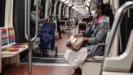 Les passagers vont se multiplier dans les transports en commun d'Île-de-France à la fin du confinement. (photo d'illustration) (BERTRAND GUAY / AFP)