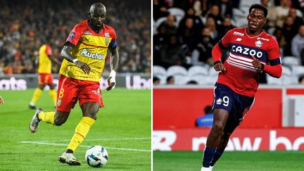 Seko Fofana (Lens) et Jonathan David (Lille). (AFP)