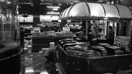 Le drugstore Publicis en 1974 décoré pa Slavik
 (ESCH/SIPA)