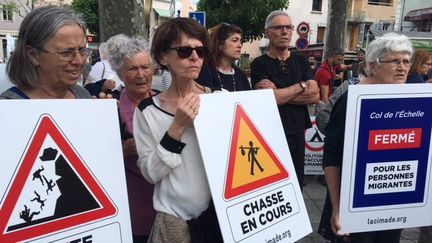 Un rassemblement de soutien aux migrants à Gap (Hautes-Alpes), le&nbsp;28 avril 2018. (JEAN MANUEL BERTRAND/FRANCE 3 PROVENCE ALPES)