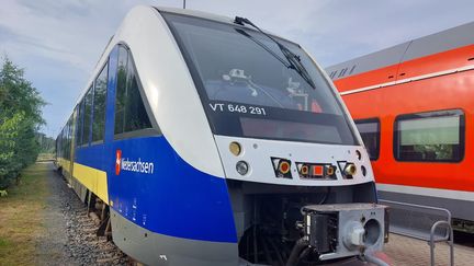 Le train autonome d'Alstom a été testé lundi 23 septembre en Allemagne. (RAPHAEL EBENSTEIN / FRANCEINFO / RADIO FRANCE)