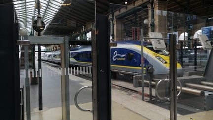 Un train Eurostar en gare du Nord à Paris. Photo d'illustration. (CYRILLE ARDAUD / RADIO FRANCE)