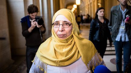 La mère de la fratrie Merah, Zoulikha Aziri,&nbsp;au palais de justice de Paris, le 18 octobre 2017. (MAXPPP)