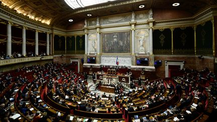 Vue de l'Assemblée nationale, à Paris, le 23 janvier 2018. (PHILIPPE LOPEZ / AFP)