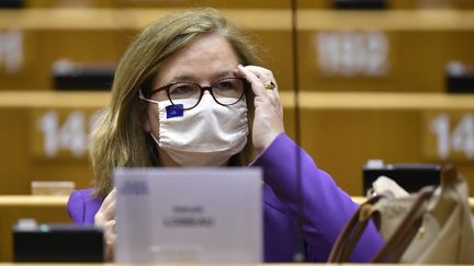 Nathalie Loiseau, eurodéputée LREM, lors d'une session plénière du Parlement européen à Bruxelles (Belgique) le 17 juin 2020 (JOHN THYS / AFP)