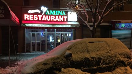 "Chez Amina", le restaurant de Nafissatou Diallo dans le Bronx, &agrave; New York (Etats-Unis), le 2 f&eacute;vrier 2015. (BRIGITTE DUSSEAU / AFP)