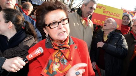 Christine Boutin dans le cort&egrave;ge de La Marche pour la vie, une manifestation anti-avortement, &agrave; Paris, le 19 janvier 2014. (PIERRE ANDRIEU / AFP)