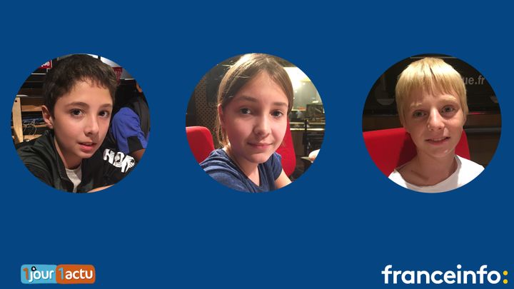 franceinfo junior, une émission en partenariat avec le magazine d'actualités pour enfants 1jour1actu et 1jour1actu.com. (FRANCEINFO / RADIOFRANCE)