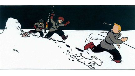 Extrait d'une planche colorisée de Tintin au pays des Soviets (HERGE / MOULINSART 2017)