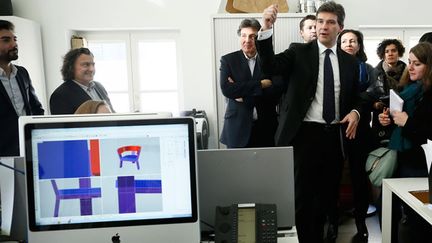 &nbsp; (Arnaud Montebourg avait visité le studio design d'Habitat en janvier 2014 © MAXPPP)