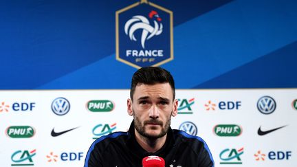 Hugo Lloris, capitaine de l'équipe de France de football.  (FRANCK FIFE / AFP)