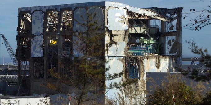 Un des réacteurs détruits de la centrale de Fukushima (novembre 2011)
 (AFP/DAVID GUTTENFELDER)