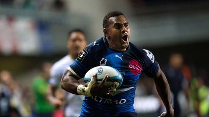 Le trois-quart centre fidjien de Montpellier, Timoci Nagusa. (BERTRAND LANGLOIS / AFP)