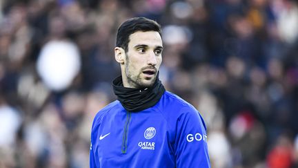 Le gardien espagnol du Paris Saint-Germain, Sergio Rico, durant un entraînement du PSG le 24 février 2023 (VICTOR JOLY / AFP)