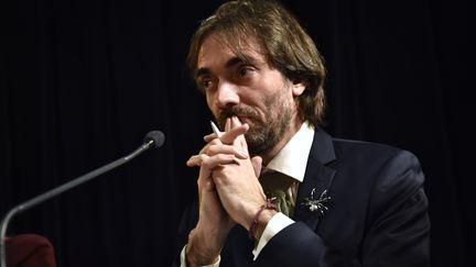 Le candidat à la mairie de Paris Cédric Villani, lors d'une conférence sur la transition écologique à la Sorbonne, à Paris, le 23 novembre 2019.&nbsp; (ANTONIN BURAT / HANS LUCAS / AFP)