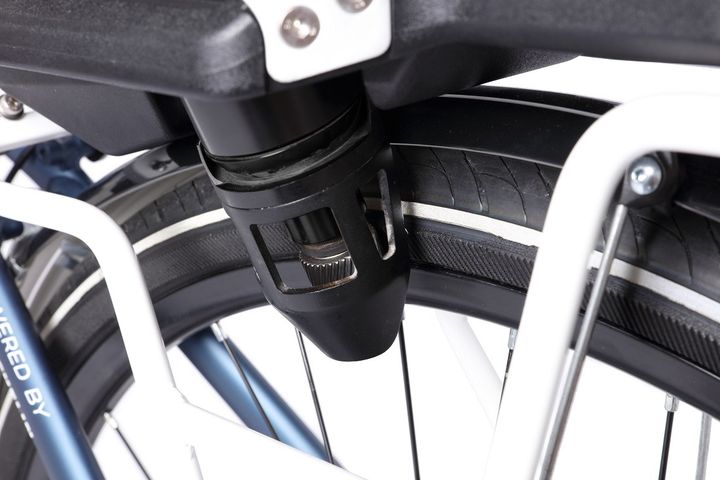 Un système d'entrainement de la roue qui n'est pas sans rappeler celui du Solex. (MICHELIN pour FRANCE INFO)