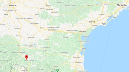 Environ 300 arbres ont été coupés sans autorisation ces dernières semaines dans le secteur de&nbsp;Perles-et-Castelet, dans l'Ariège. (CAPTURE D'ÉCRAN GOOGLE MAPS)