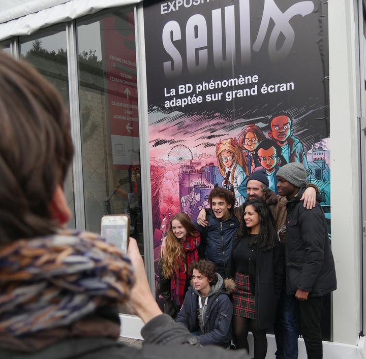 L'équipe du film "Seuls", à Angoulême, 27 janvier 2017
 (laurence Houot / Culturebox)