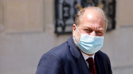 Le ministre de la Justice, Eric Dupond-Moretti, quitte l'Elysée, à Paris, le 9 juin 2021. (LUDOVIC MARIN / AFP)