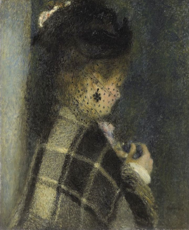 Pierre-Auguste Renoir, Jeune femme à la voilette, 1870
 (Musée d&#039;Orsay, dist. RMN / Patrice Schmidt)