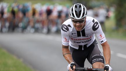 Le coureur suisse Marc Hirschi lors de la 9e étape du Tour de France entre Pau et Laruns, le dimanche 6 septembre 2020. (KENZO TRIBOUILLARD / AFP)