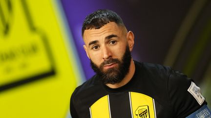 Karim Benzema sous le maillot d'al-Ittihad, à Jeddah (Arabie Saoudite), le 15 décembre 2023. (JOSE BRETON / NURPHOTO / AFP)