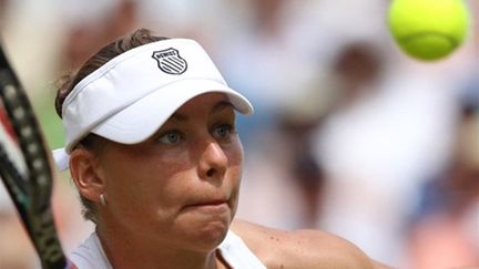 La Russe Vera Zvonareva concentrée à la volée