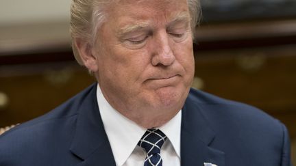 Le président américain Donald Trump, le 18 juillet 2017 à la Maison Blanche, à Washington (Etats-Unis). (SAUL LOEB / AFP)