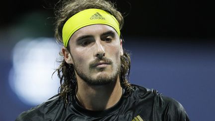 Stefanos Tsitsipas s'est incliné en quarts de finale du Masters 1000 de Miami face à Hubert Hurkacz (2-6, 6-3, 6-4) ce jeudi 1er avril 2021.  (MICHAEL REAVES / GETTY IMAGES NORTH AMERICA)