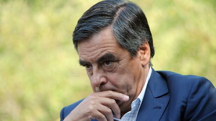 Fran&ccedil;ois Fillon, &agrave; Rouez (Sarthe), le 28 ao&ucirc;t 2013, pour sa rentr&eacute;e politique. (JEAN-FRANCOIS MONIER / AFP)