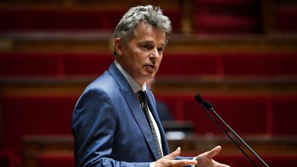 Fabien Roussel, à l'Assemblée nationale, le 10 juin 2020. (ANNE-CHRISTINE POUJOULAT / AFP)