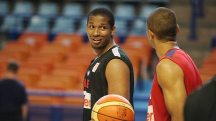 Ludovic Vaty à l'entraînement avec l'équipe de France à Pau, le 26 juillet 2010. (MAXPPP)