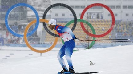 Le fondeur français Richard Jouve, le 13 février 2022 à Zhangjiakou (Chine), lors des Jeux olympiques d'hiver de Pékin. (ODD ANDERSEN / AFP)