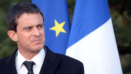 Le ministre de l'Int&eacute;rieur, Manuel Valls, lors d'une c&eacute;r&eacute;monie d'hommage &agrave; Georges Cl&eacute;menceau, le 25 novembre 2013, &agrave; Mouchamps (Vend&eacute;e). (DAMIEN MEYER / AFP)