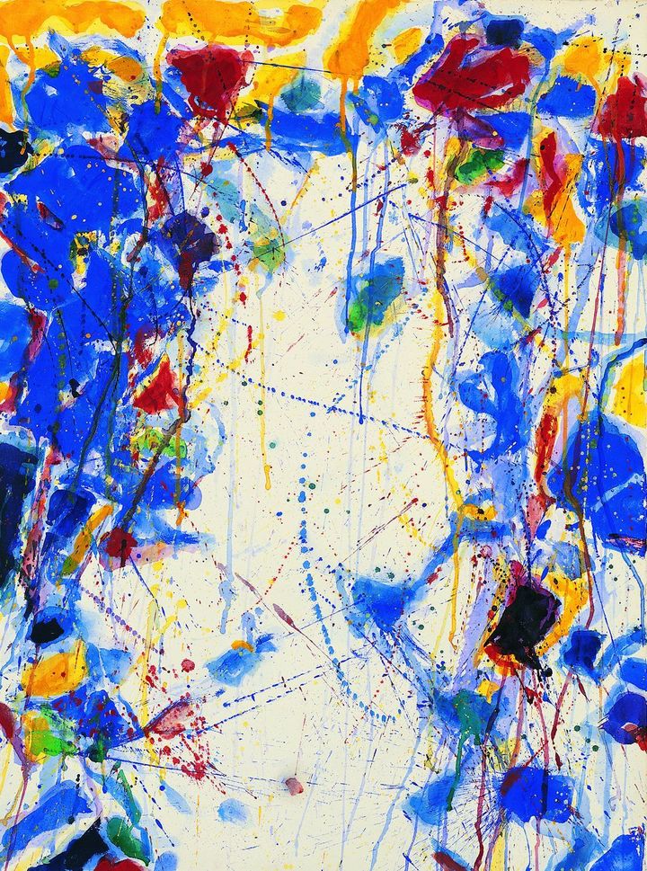 Sam Francis (1923-1994), Untitled, 1958, Collage sur papier, 75.5 x 56 cm
 (2012, ProLitteris Zurich / Photo :Peter Schälchli)