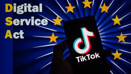 L'Union européenne a infligé à TikTok, vendredi 15 septembre, une amende de 345 millions d'euros pour sa gestion des données des mineurs. Photo d'illustration. (JONATHAN RAA / NURPHOTO)